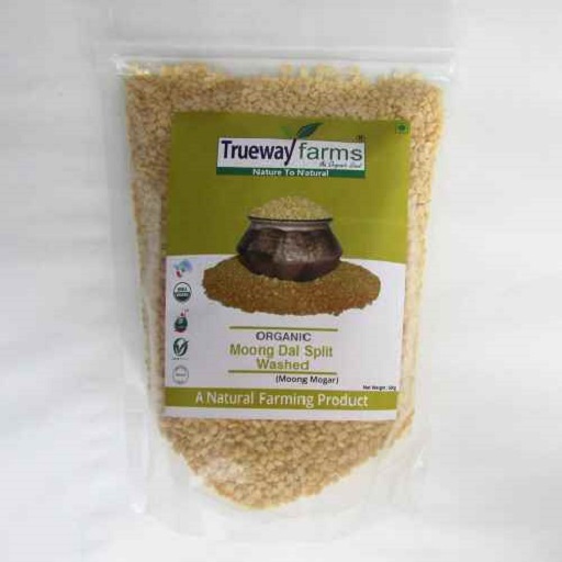 MOONG DAL SPLIT WASHED (MOONG MOGAR), 100% ORGANIC, 100% NATURAL